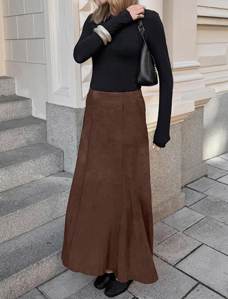 High-Waisted Midi Skirt