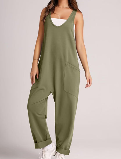 Relaxed Fit Pocketed Jumpsuit