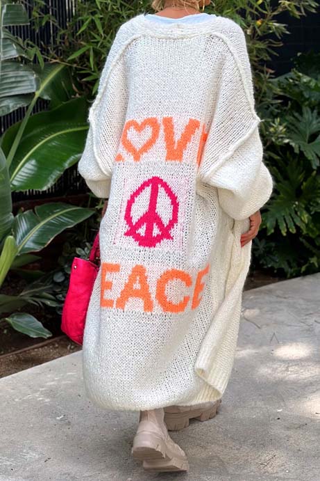 Love and Peace Knit Cardigan