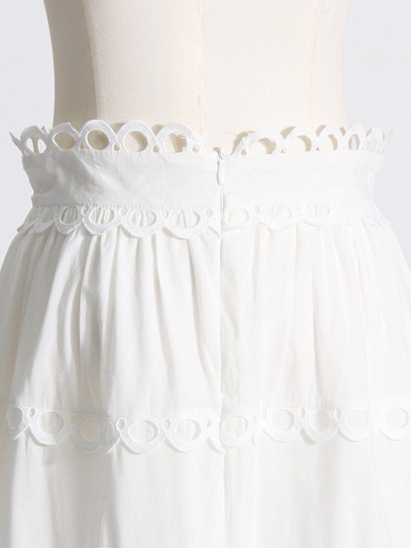 Eyelet Lace Top and Skirt Set