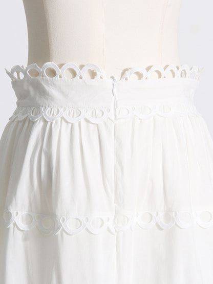 Eyelet Lace Top and Skirt Set