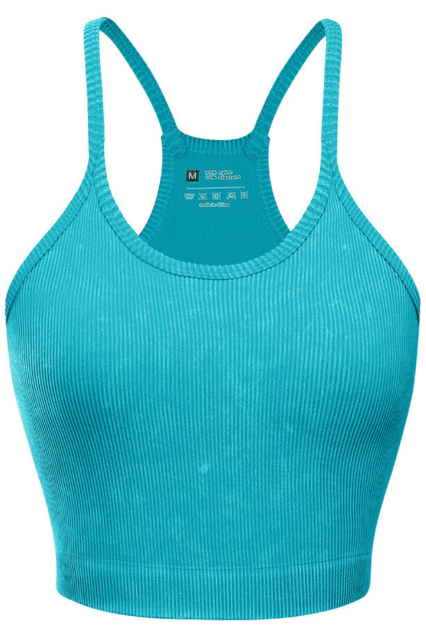 Ribbed Racerback Sports Bra