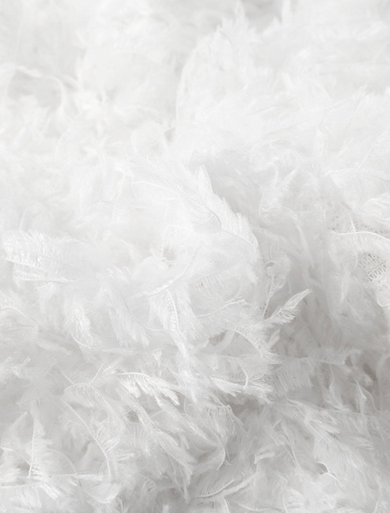 Solid Color Faux Fur Shorts