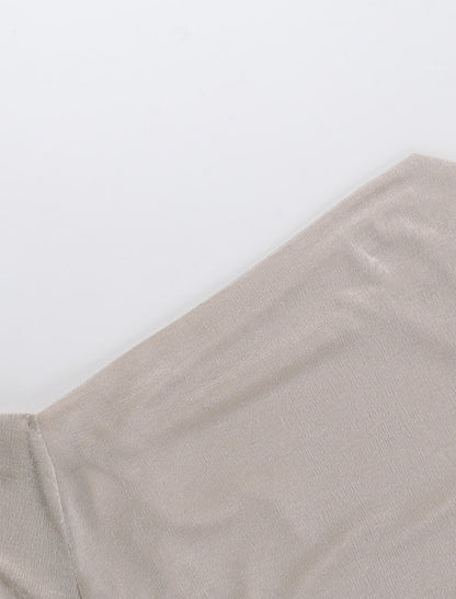 Ruched Off-Shoulder Long Sleeve Top