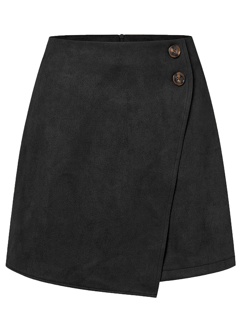 Asymmetrical Wrap Mini Skirt