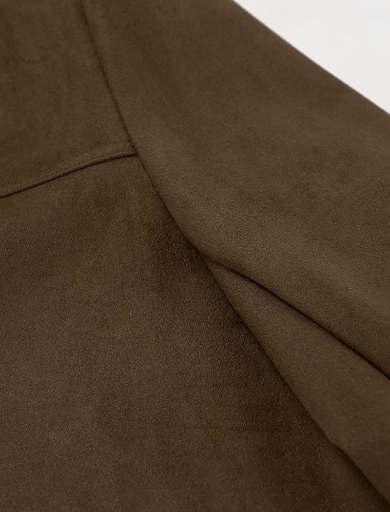 Oversized Faux Suede Blazer