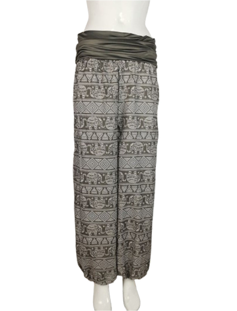 Boho Elephant Print Harem Pants