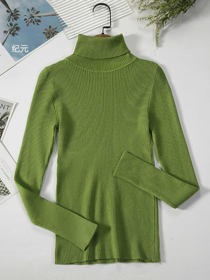 Classic Ribbed Turtleneck Top