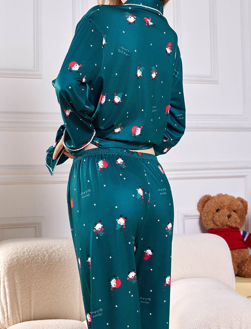 Festive Snowman Print Pajama Set