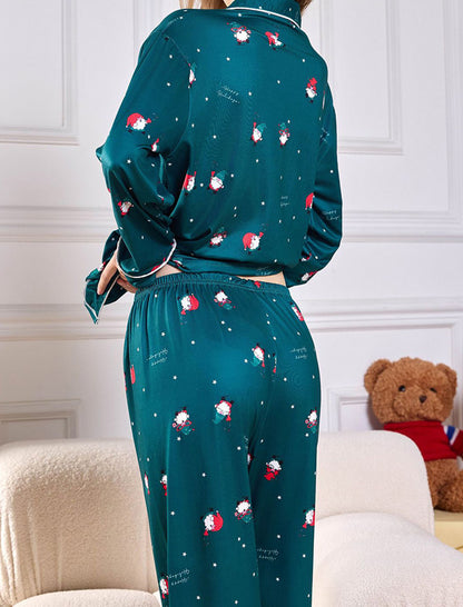Festive Snowman Print Pajama Set