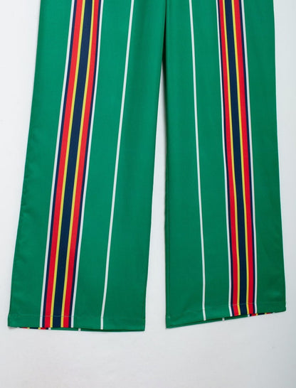 Striped High-Waist Wide-Leg Pants