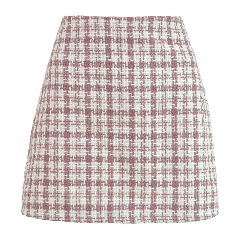 Tweed Mini Skirt with Structured Fit