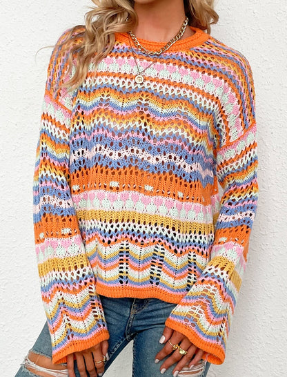 Vibrant Multicolor Striped Sweater