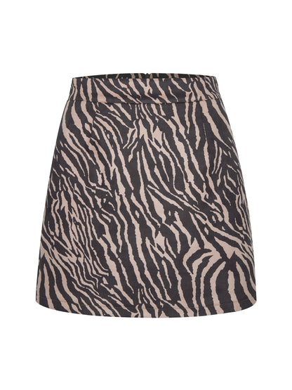 Animal Print A-Line Mini Skirt