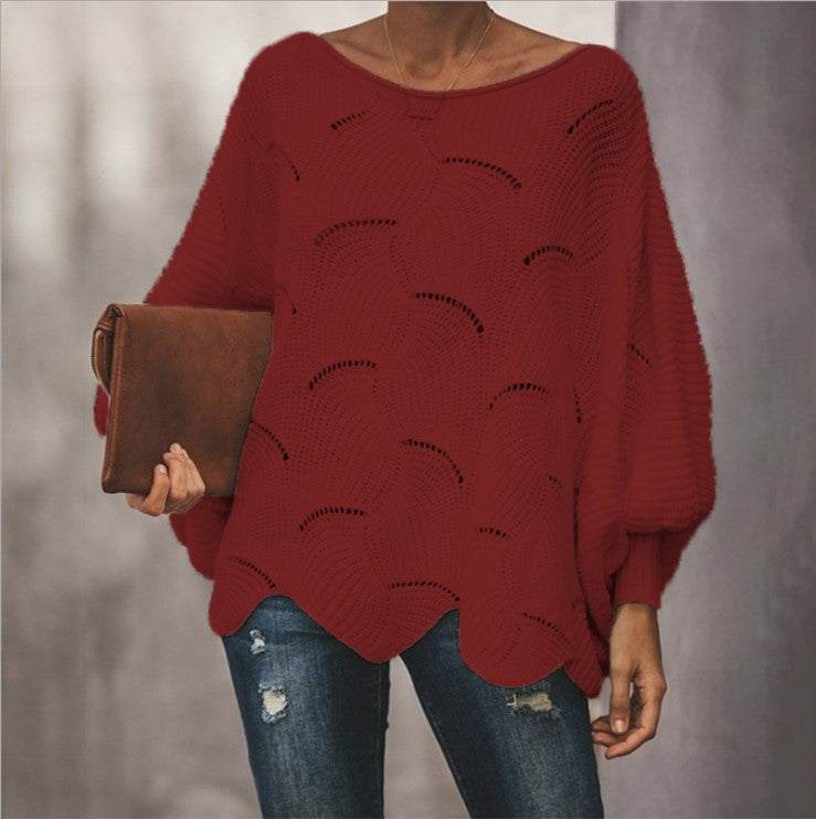 Loose Knit Batwing Sweater