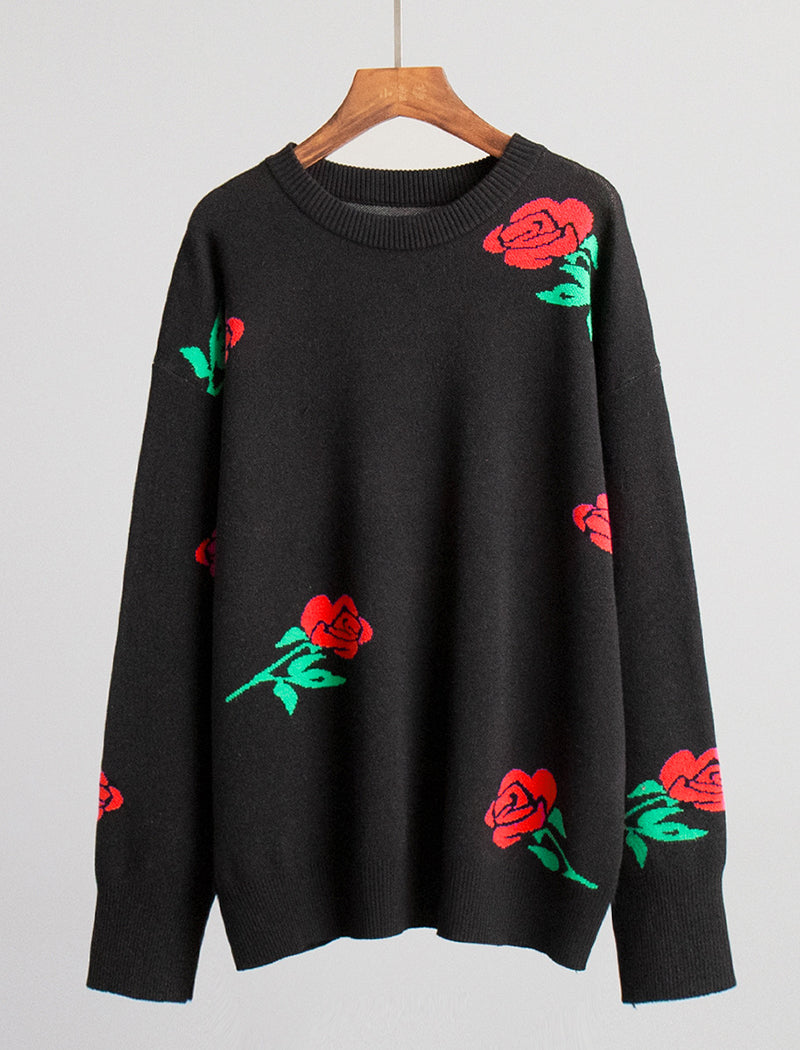 Floral Oversized Sweater