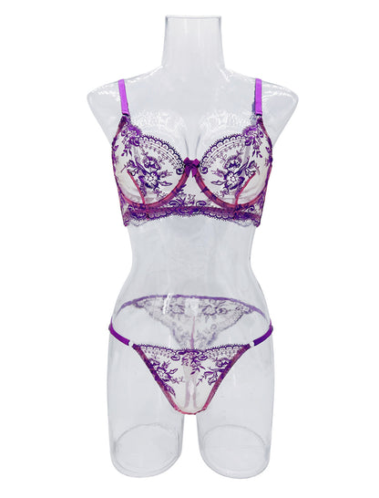 Floral Mesh Lingerie Set