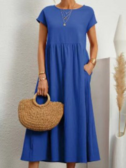 Cap-Sleeve Maxi Dress