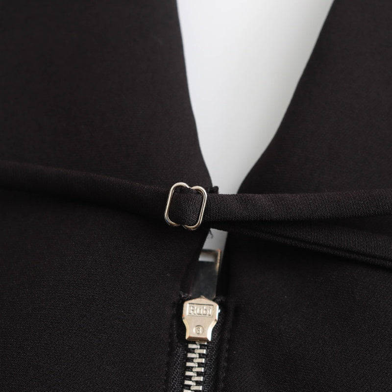 Zip-Up Tailored Halter Vest