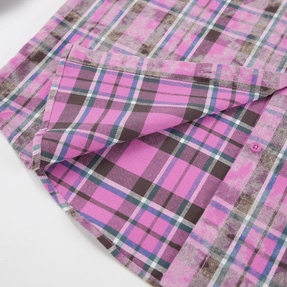 Plaid Button-Front Shirt