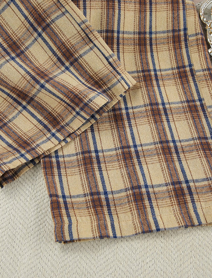 Plaid Two-Piece Loungewear Set