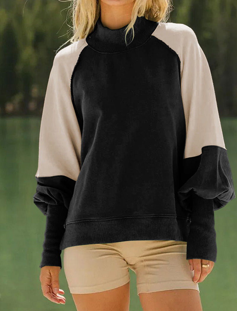 Two-Tone Raglan Sleeve Top