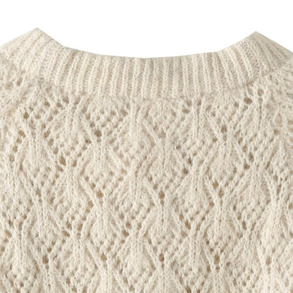 Knit Sweater with Bow Accent