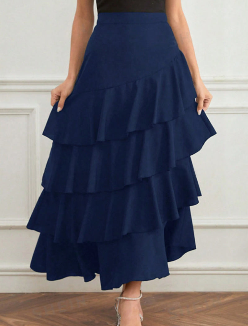 Tiered Ruffle Maxi Skirt