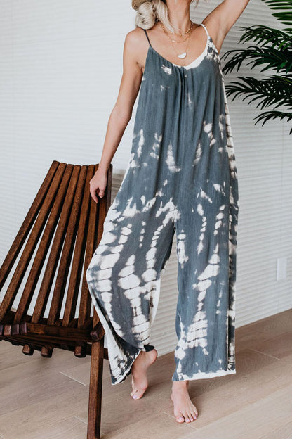 Tie-Dye Wide-Leg Jumpsuit