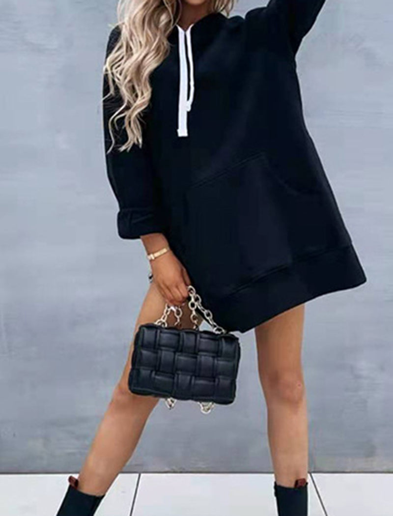 Casual Oversized Hoodie Dress