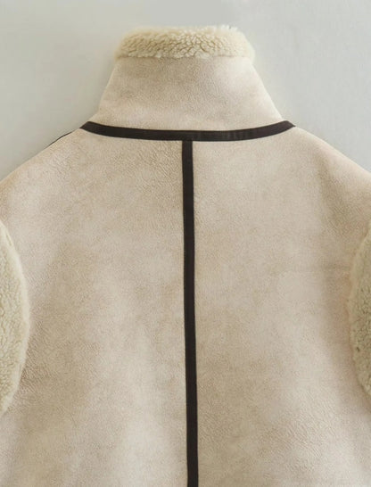 Faux Fur Quilted Sleeveless Vest