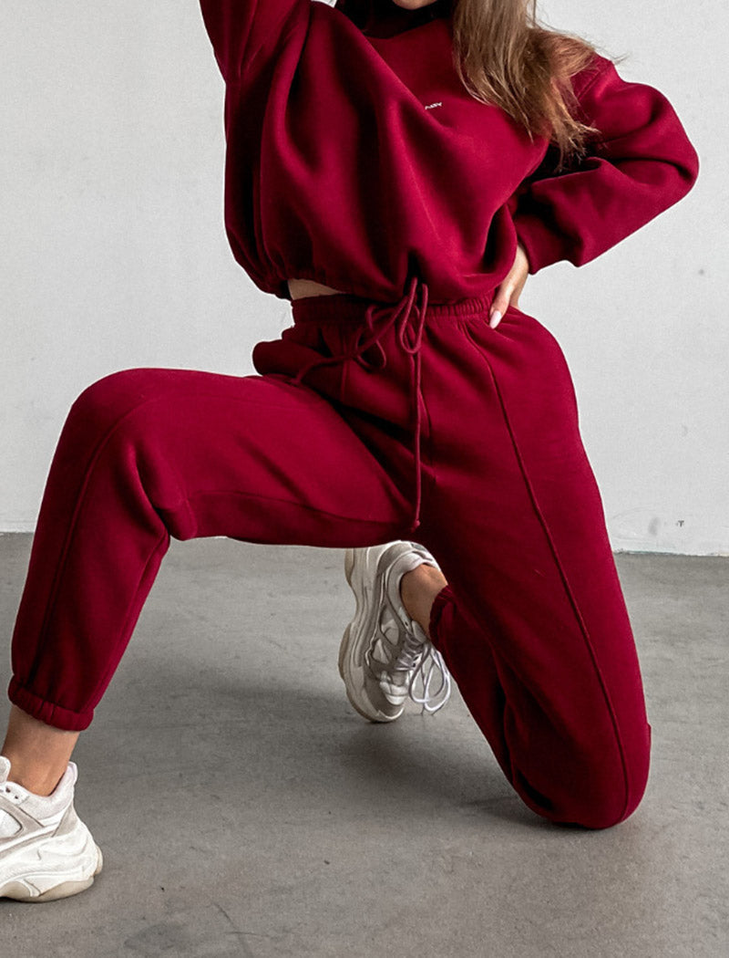 High-Neck Relaxed Jogger Set