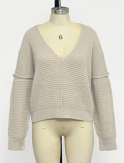 V-Neck Loose Fit Knit Sweater