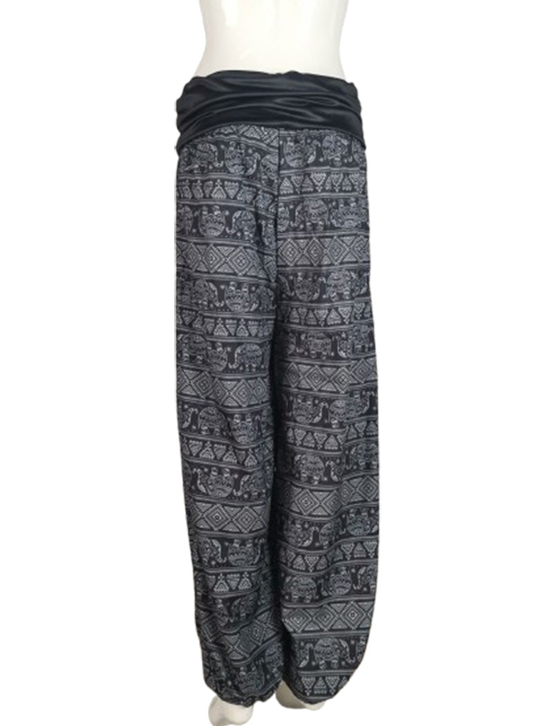 Boho Elephant Print Harem Pants