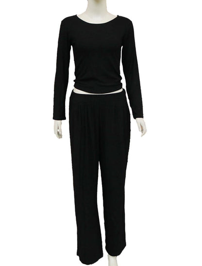 Ribbed Wide-Leg Lounge Set