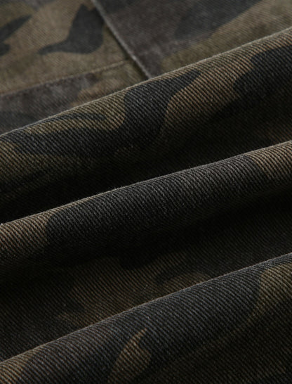 Camouflage Multi-pocket Relaxed-fit Jeans