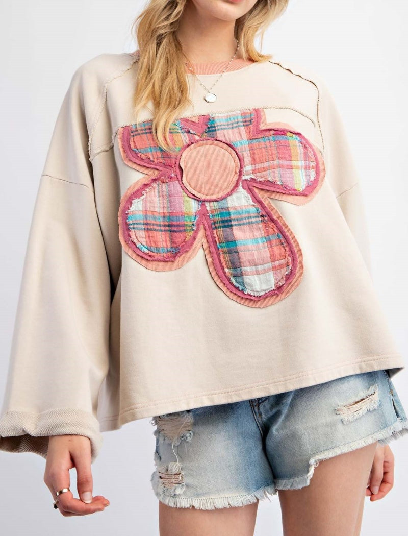 Oversized Flower Patch Top