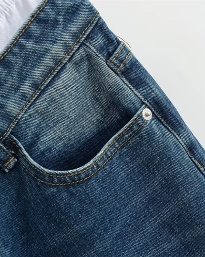 High-Rise Patchwork Jeans