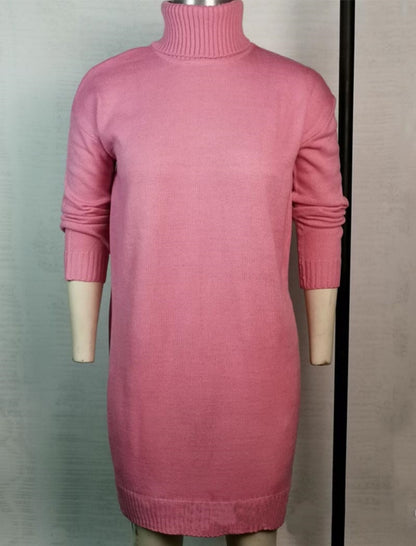 High-Neck Knit Sweater