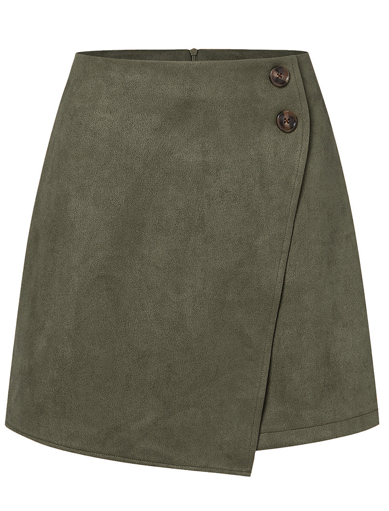 Asymmetrical Wrap Mini Skirt