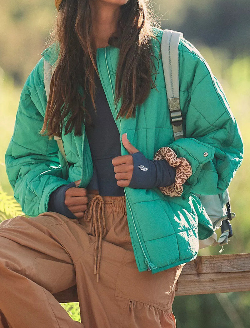 Oversized Puffer Jacket with Zipper