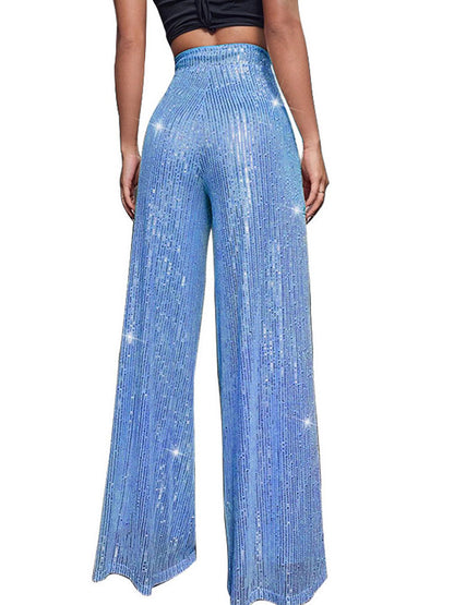 High-Waist Sequin Pants