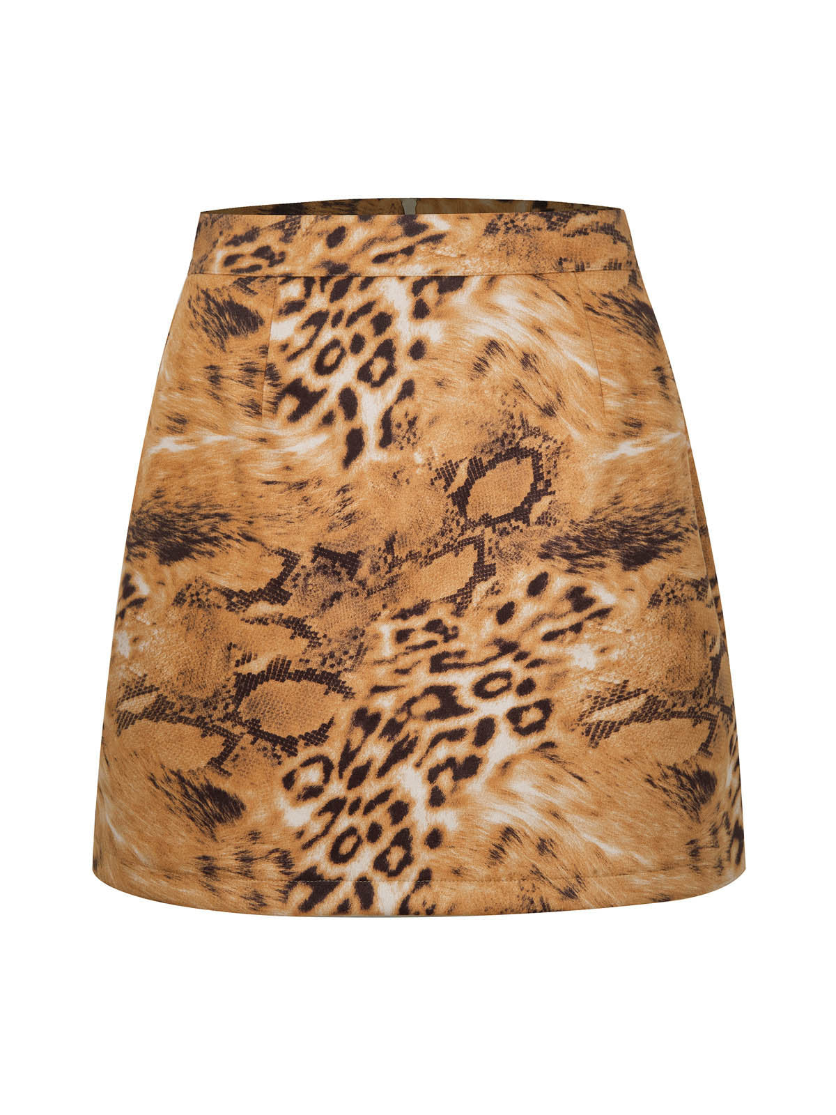 Animal Print A-Line Mini Skirt