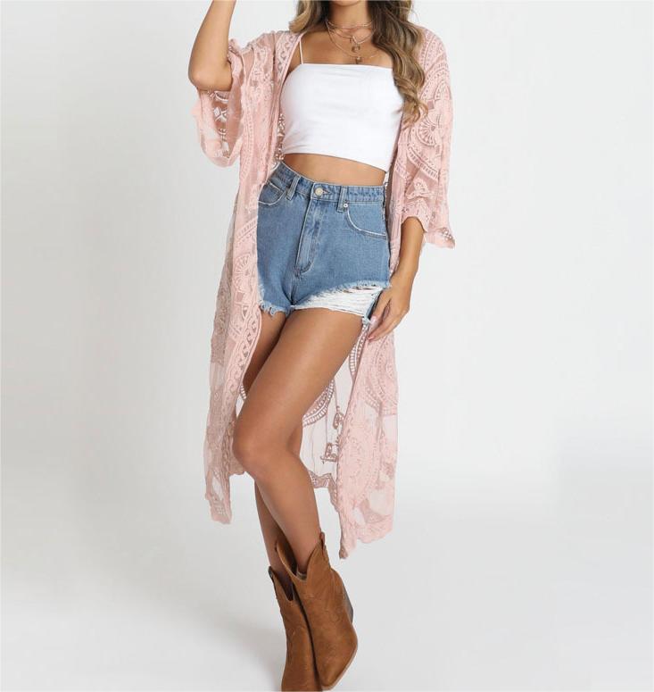 Lace Bikini Mesh Cardigan