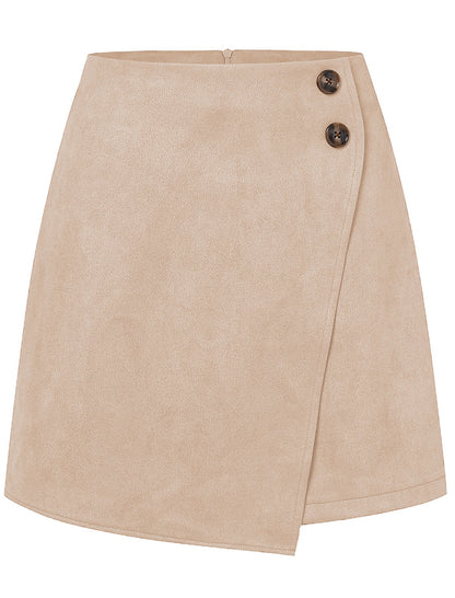 Asymmetrical Wrap Mini Skirt