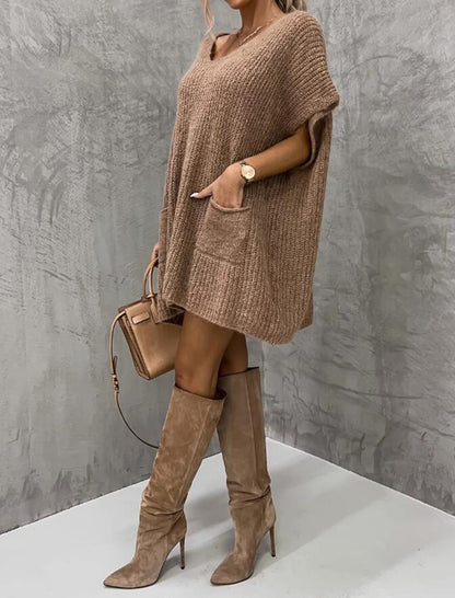 Oversized Knit Sweater Dress