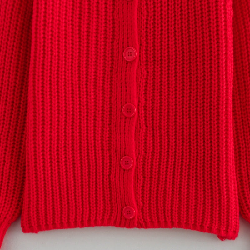 Chunky Knit Button Cardigan