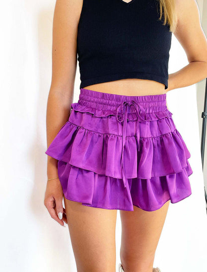 Layered Ruffle Mini Skirt