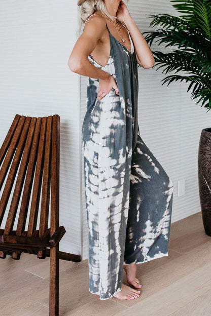 Tie-Dye Wide-Leg Jumpsuit