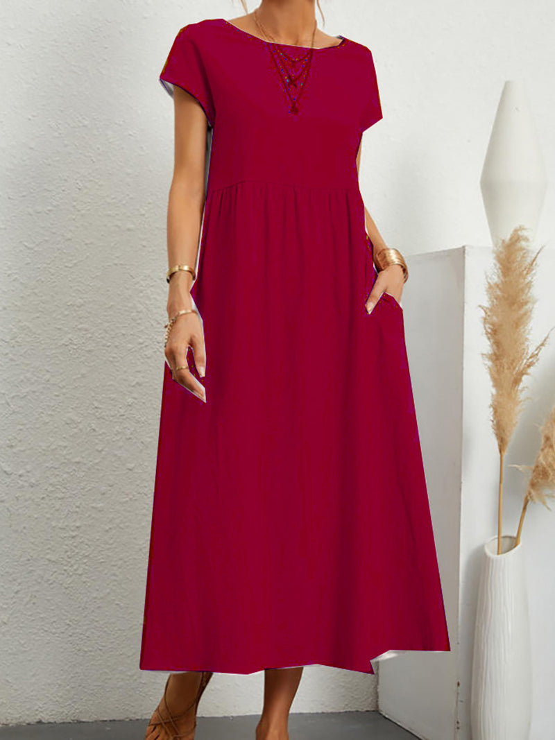 Cap-Sleeve Maxi Dress